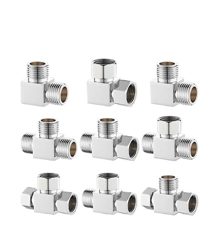 1/2" männlich weiblich Ellbogen Verbindung Y Tee 3 Wege Kreuz 4 Wege Messing Haus Garten MQXFCZUX (FFF Tee 3 flexibel) von MQXFCZUX