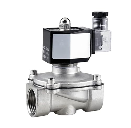 24 V DC 220 V AC DN15-50 1/2 Zoll 3/4 Zoll 1 Zoll – 5,1 cm Innengewinde Außen-Magnetventil 304 Edelstahl Wasser Gas Öl MQXFCZUX (wasserdicht DN15.220 V) von MQXFCZUX