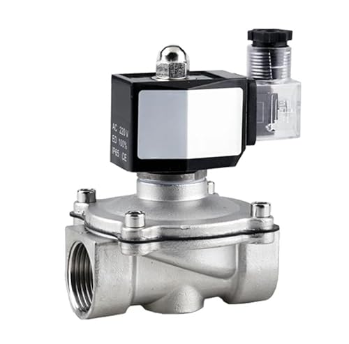 24 V DC 220 V AC DN15-50 1/2 Zoll 3/4 Zoll 1 Zoll – 5,1 cm Innengewinde Außen-Magnetventil 304 Edelstahl Wasser Gas Öl MQXFCZUX (wasserdicht DN32.220 V) von MQXFCZUX