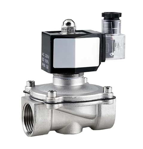 24 V DC 220 V AC DN15-50 1/2 Zoll 3/4 Zoll 1 Zoll – 5,1 cm Innengewinde Außen-Magnetventil 304 Edelstahl Wasser Gas Öl MQXFCZUX (wasserdicht DN40,24 V) von MQXFCZUX