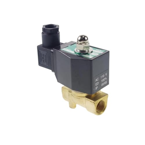 MQXFCZUX 3/8" BSPP NC Flow Bore 4mm 12VDC Brass Methane Propane 2 Way Solenoid Ventil Gas Fuel Air Water von MQXFCZUX