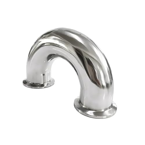 MQXFCZUX 51 mm OD64 mm Tri-Clamp 180 Degree Elbow Pipe for, U Type Bend Pipe, Edelstahl 304 von MQXFCZUX