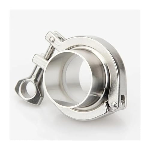 MQXFCZUX 51 mm Tri Clamp Weld Ferrule + Tri Clamp + Silicon Gasket Union Set, 304 Edelstahl für Homebrew von MQXFCZUX