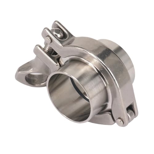 MQXFCZUX A Set 38mm Pipe O/D 1.5" Tri Clamp Weld Ferrule + Tri Clamp + Silicon Gasket von MQXFCZUX
