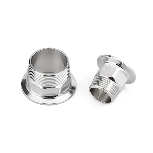 Sechskant 1/4 Zoll, 3/8 Zoll, 1/2 Zoll, 3/4 Zoll, 1 Zoll, 1-1/2 Zoll, 2 Zoll BSPT Außengewinde x 1,3 cm, 3,8 cm, 5,1 cm Tri-Klemmverbinder, Rohrverschraubung, 304 316L Edelstahl, MQXFCZUX (DZ) N40 1 von MQXFCZUX