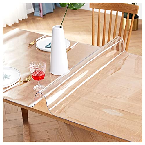 Tisch Schutzfolie Transparent Wasserdicht/Glasklar Folie aus PVC/transparente Tischdecke Tischschutz für Holztische geeignet,Dicke 1mm,Größe wählbar,Rechteckig,35x55cm von MQXYLF