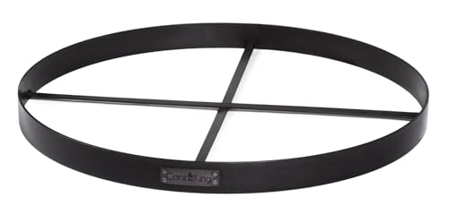 MR. DEKO Basis für Feuerschalen Ø 80 cm | runde Stahl-Basis schwarz 7 kg | stabile Unterlage für Feuerstelle Garten Terrasse| kompatibel mit MR. DEKO Feuerschalen von MR. DEKO
