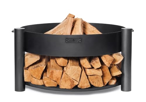 MR. DEKO Feuerschale Ø 60 cm rund mit Griffen & Holzstauraum Washington | Feuerkorb aus robustem Stahl | Feuerstelle Garten | Brennholz Platz MR. DEKO Feuerschale Ø 60 cm rund mit Griffen & Holzstauraum Washington | Feuerkorb aus robustem Stahl | Feuerstelle Garten | Brennholz Platz von MR. DEKO