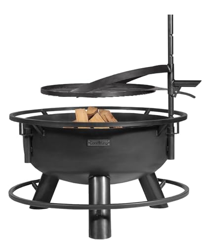 MR. DEKO Großes Feuerschale Ø80 cm mit Grillrost Ø 60 cm Set Arizona X | Feuertonne mit Grillplatz aus robustem Stahl | Feuerkorb zum Grillen im Garten Terrasse | multifunktional mit Tragegriffen MR. DEKO Großes Feuerschale Ø80 cm mit Grillrost Ø 60 cm Set Arizona X | Feuertonne mit Grillplatz aus robustem Stahl | Feuerkorb zum Grillen im Garten Terrasse | multifunktional mit Tragegriffen von MR. DEKO