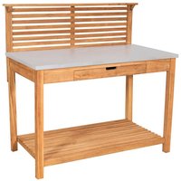 Pflanztisch Hampton Teak mit Schublade - Teak von MR. DEKO