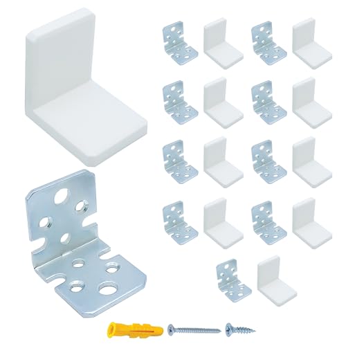 MR BRACKET L Bracket White Shelf Brackets Pack of 10 Heavy Duty Cabinet Hanging Brackets, Plastic Cover Metal Brackets for Shelves, Stainless Steel Corner Brace, Furniture Anchors for Baby Proofing MR BRACKET L Bracket White Shelf Brackets Pack of 10 Heavy Duty Cabinet Hanging Brackets, Plastic Cover Metal Brackets for Shelves, Stainless Steel Corner Brace, Furniture Anchors for Baby Proofing von MR.BRACKET