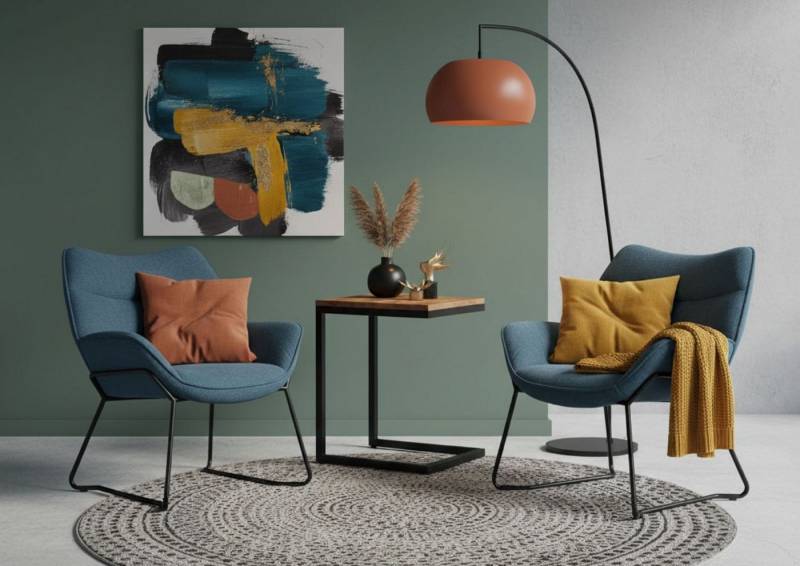 MR.DEKO Essgruppe Sessel 2er Set Aliano blau mit Beistelltisch Materos Mangoholz MR.DEKO Essgruppe Sessel 2er Set Aliano blau mit Beistelltisch Materos Mangoholz von MR.DEKO