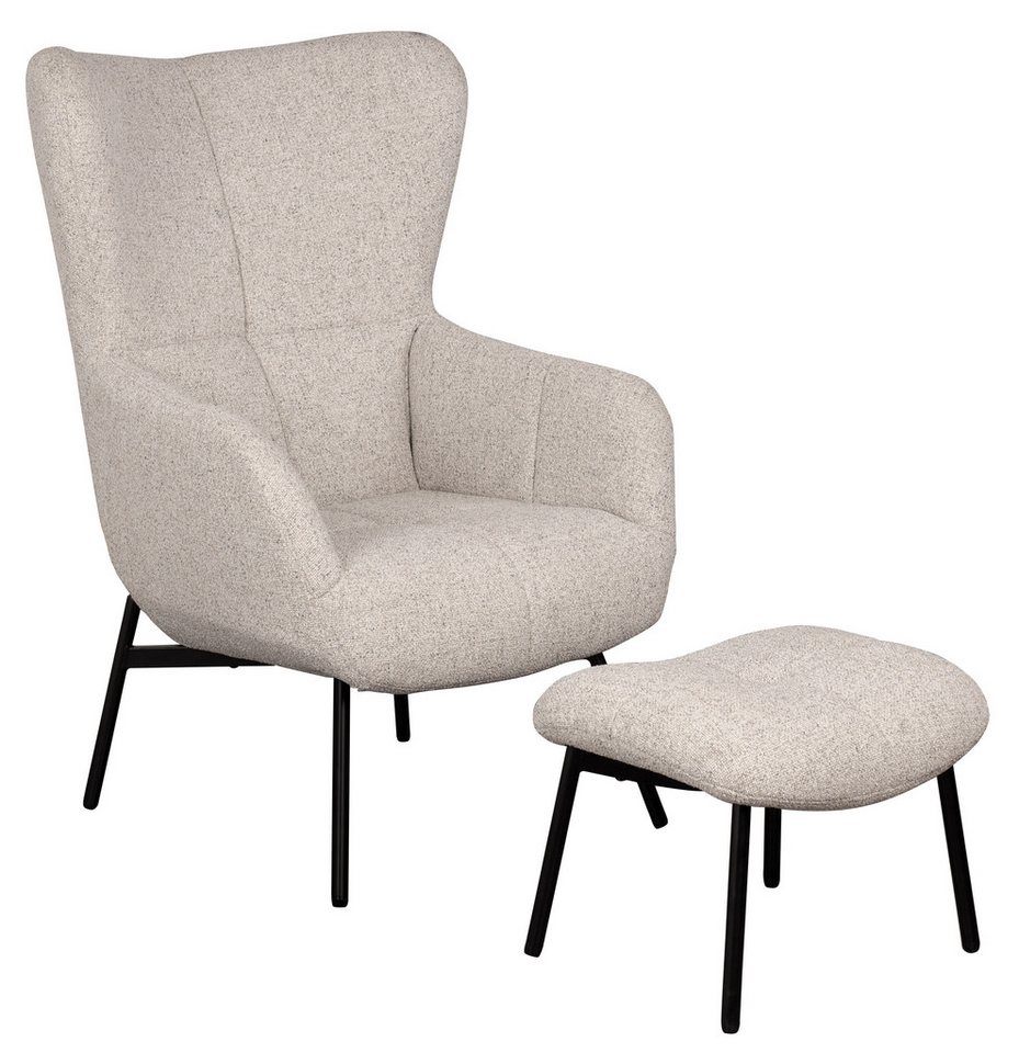 MR.DEKO Ohrensessel Sava gepolsterter Sessel bequem mit Fußhocker, Metallfuß für sicheren Stand, Big-Sessel mit Armlehnen MR.DEKO Ohrensessel Sava gepolsterter Sessel bequem mit Fußhocker, Metallfuß für sicheren Stand, Big-Sessel mit Armlehnen von MR.DEKO