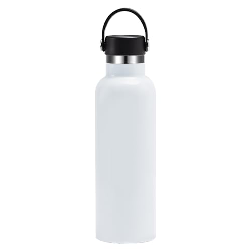 MR.R 500ml Sublimation Blanks Edelstahl-Doppelwand-Wasserflasche mit Griff und vakuumdichtem, auslaufsicherem Deckel von MR.R