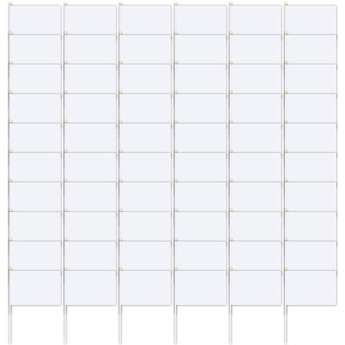MR.R 60PCS Sublimation Blanks Polyester White Small Mini Garden Banner Flag DIY on Sticks Hand Held Miniature Flags For Party and Birthday von MR.R