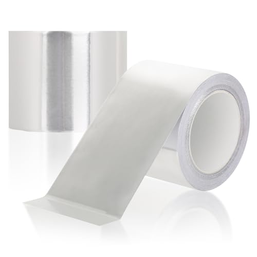 2 Rollen Aluminium-Klebeband, selbstklebendes Alu-Klebeband-Aluband 48 mm x 10 m, Wasserdichtes - und hitzebeständiges Band zum Versiegeln, Reparieren und Isolieren, rohrisolierung außenbereich 2 Rollen Aluminium-Klebeband, selbstklebendes Alu-Klebeband-Aluband 48 mm x 10 m, Wasserdichtes - und hitzebeständiges Band zum Versiegeln, Reparieren und Isolieren, rohrisolierung außenbereich von MR.TIMELAG