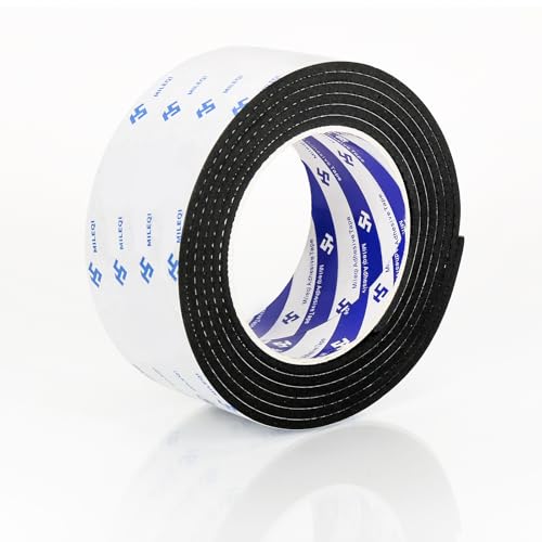Filzmatte selbstklebend schwarz, 1 Rolle 50 mm x 2 m filzgleiter selbstklebend schwarz, Frei zuschneidbar, geeignet für Tische, Stühle, Möbel, Tassenschutz und Geräuschreduzierung (Schwarz) von MR.TIMELAG