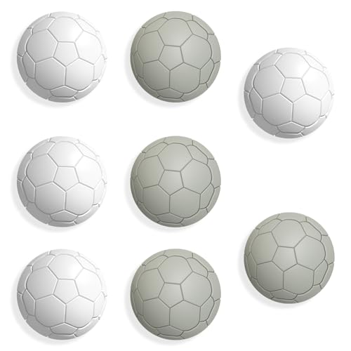 Türstopper Wand selbstklebend 4 Grau + 4 Weiß, Fußballform Der Türgriff-Antikollisionsaufkleber kann als verwendet werden, türstopper wand - wandschutz türklinke - wandpuffer - türpuffer (8 Stück) von MR.TIMELAG