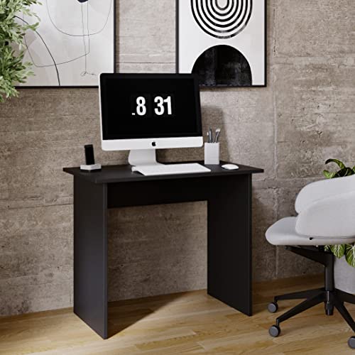 MRBLS_HOME Schreibtisch - minimalistisches Design & robuste Qualität – Bürotisch Computertisch Arbeitstisch Laptop-Tisch – für Büro Arbeitszimmer Homeoffice (Schwarz Matt) - 90 x 73 x 50 cm (B/H/T) von MRBLS_HOME