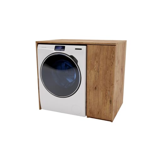 MRBLS_HOME Waschmaschinenschrank 96 X 88,5 X 66 cm (B/H/T) - Schrank für Waschmaschine - Minimalistisch Überbauschrank Waschmaschine oder Wäschetrockner - Moderner Waschmaschine Trockner Schrank von MRBLS_HOME
