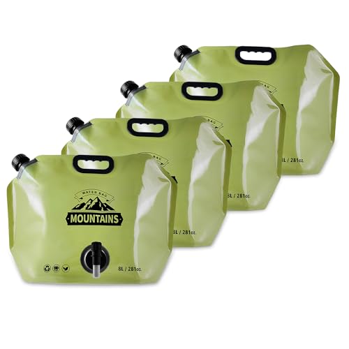 Faltbare 8L Wasseraufbewahrungstasche, BPA-frei, tragbar, faltbarer Wasserkrug mit verstellbarem Wasserhahn, auslaufsicherer Notfall-Wasserbeutel für Camping, Wandern, Reiten, Outdoor-Sport (Grün, 4) Faltbare 8L Wasseraufbewahrungstasche, BPA-frei, tragbar, faltbarer Wasserkrug mit verstellbarem Wasserhahn, auslaufsicherer Notfall-Wasserbeutel für Camping, Wandern, Reiten, Outdoor-Sport (Grün, 4) von MRBULLOCK