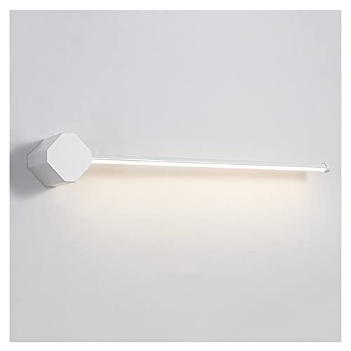 MRBVAOXVD Bad Spiegelpen Geführt Spiegel Frontleuchten, Nordic Weiß Energiesparende Langstreifen Einfache Post Modern Wandbild Hotel Home Badnebel Umkleidetisch Make-Upwandlicht/Warm Licht / 61Cm von MRBVAOXVD