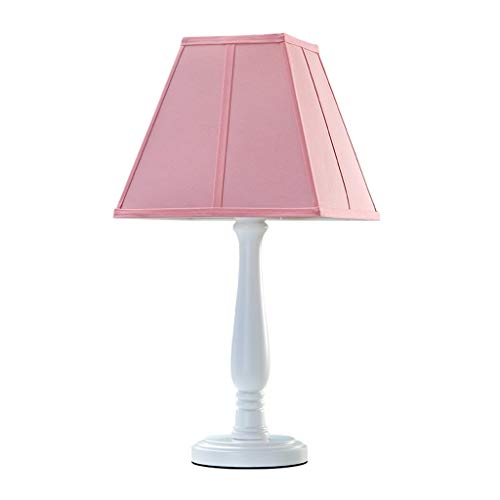 MRBVAOXVD Schreibtischlampen, Leselamschreibtischlamkind Tischlamkinderzimmer Schlafzimmerlamholzlampost Handgefertigter Stoff Tischlampe/Rosa-B von MRBVAOXVD