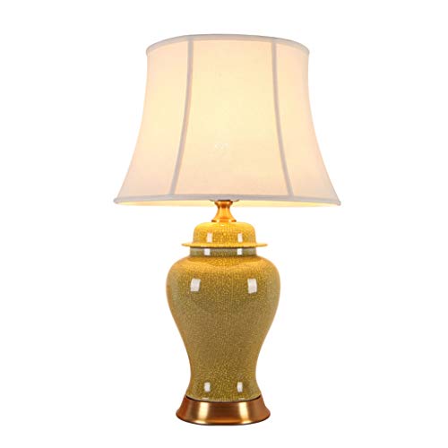 MRBVAOXVD Tischlamhotel Schreibtischlampe, Zimmer Nachttisch Dekoschreibtischlamchrome Base Glatte Keramik Schreibtischlame27 Weiches Licht Nicht Blende Schreibtischlamleselampe von MRBVAOXVD