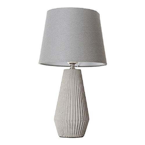 MRBVAOXVD Tischlamindustrie Stil Schreibtischlampe, Gips Vertikale Textur Leinenpenschirm Leselamprobe Raum Studie Bedsie27 Warm Licht Schreibtischlamleselam/a von MRBVAOXVD