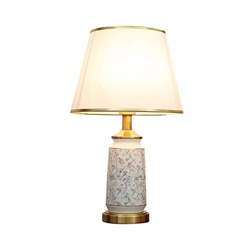 MRBVAOXVD Tischlamkeramische Schreibtischlampe, Marmormuster Chrome Basis Schreibtischlamweiches Licht Augenschutzlamstudienbüro Leseleuchte E27 Leselampe von MRBVAOXVD