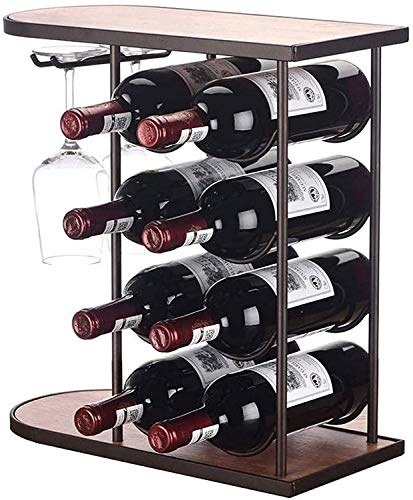 MRBVAOXVD Weinregale, Tischaufsteller Für 8 Flaschen Weinregal 4-Stufiger Weinständer 2 Weinglas-Displayhalter Im Europäischen Stil Wohnaccessoires Tragbares Modernesmalistisches Für Weinliebhaber von MRBVAOXVD