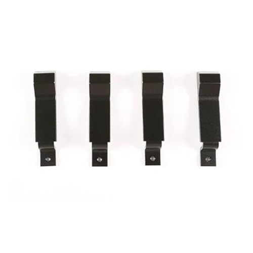 MRBVHGPKUT Autotürgriff Für Für Defender 90 110 130 2004-2018 Aluminiumlegierung Auto Tür Innentür Schüssel Griff Dekoration(Style C Black 4 pcs) von MRBVHGPKUT