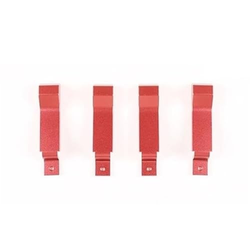 MRBVHGPKUT Autotürgriff Für Für Defender 90 110 130 2004-2018 Aluminiumlegierung Auto Tür Innentür Schüssel Griff Dekoration(Style C Red 4 pcs) von MRBVHGPKUT