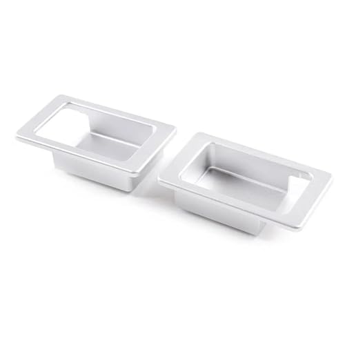 MRBVHGPKUT Autotürgriff Für Für Defender 90 110 2004-2019 Aluminiumlegierung Auto Innentür Schüssel Dekoration Abdeckung Trim(Silber 2 Stk) von MRBVHGPKUT