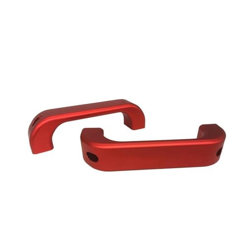 MRBVHGPKUT Autotürgriff Für L&and R&over Für Defender 90 110 2004-2018 Auto Innenraum Aluminiumlegierung Schwarz Türgriffverkleidung(B STYLE 2PCS RED) von MRBVHGPKUT