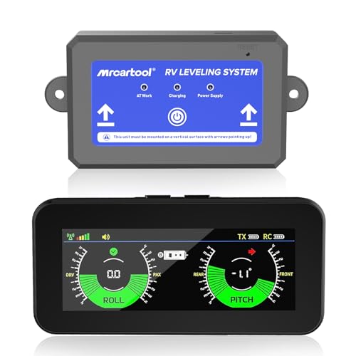 MRCARTOOL RV Nivelliersystem Intelligente kabellose Niveauregulierung für Wohnwagen und Wohnmobile, 1-Minuten-Setup und APP- und Telefon-frei von MRCARTOOL