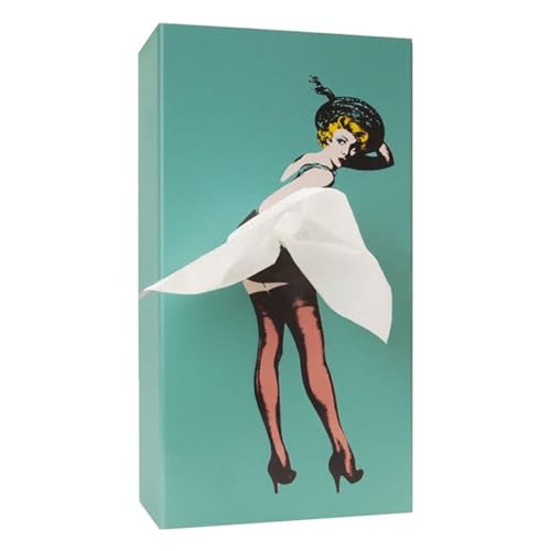 MRDEER Flying Skirt Tissue Box Fliegender Rock Tissue Box Taschentuchbox Mit Fliegendem Rock Kreative Puffy Rock Mädchen Taschentuchspender Personalisiertes Kosmetiktücher Box (Cyan) von MRDEER