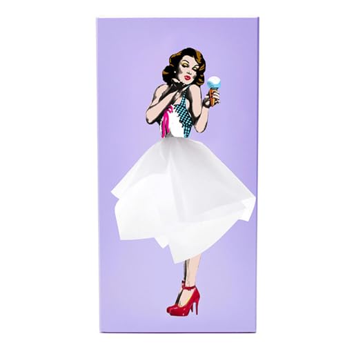 MRDEER Fliegender Rock Taschentuchbox - Kreative Puffy Mädchen Taschentuchspender Mit Fliegendem Rock - Personalisierte Kosmetiktücher Box (Lila) von MRDEER