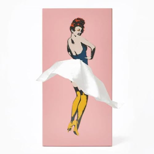 MRDEER Flying Skirt Tissue Box Fliegender Rock Tissue Box Taschentuchbox Mit Fliegendem Rock Kreative Puffy Rock Mädchen Taschentuchspender Personalisiertes Kosmetiktücher Box (rosa), MJ-859632 von MRDEER