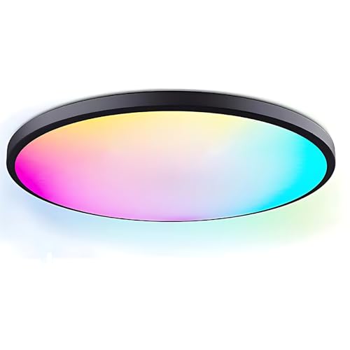 MRDEER LED Deckenlampe 16 Millionen RGB WIFI Deckenleuchte mit Fernsteuerung, Steuerbar via APP, mit 16 Millionen DIY Farben, für Schlafzimmer, Wohnzimmer, Spielzimmer 24W Ø30CM MRDEER LED Deckenlampe 16 Millionen RGB WIFI Deckenleuchte mit Fernsteuerung, Steuerbar via APP, mit 16 Millionen DIY Farben, für Schlafzimmer, Wohnzimmer, Spielzimmer 24W Ø30CM von MRDEER