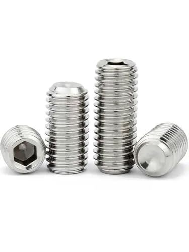 M3 M4 M5 M6 M7 M8 M10 M12 Feingewinde DIN916 Schwarz 12.9 Sechskant Stahl Innensechskant Cup Bit Madenkopf Stellschraube - 5 Stück M10x1.25x25-304 Edelstahl von MRESXT