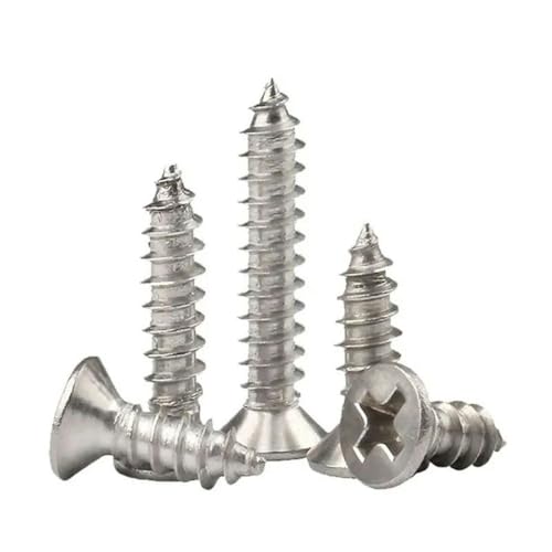 Selbstschneidende Senkkopfschrauben M1.2 M1.4 M1.7 M2 M2.5 M3 M3.5 M4 M5 M6 304 Edelstahl versenkte Flache Holzschraube-M1.2 x 50 Stück-10 mm Selbstschneidende Senkkopfschrauben M1.2 M1.4 M1.7 M2 M2.5 M3 M3.5 M4 M5 M6 304 Edelstahl versenkte Flache Holzschraube-M1.2 x 50 Stück-10 mm von MRESXT