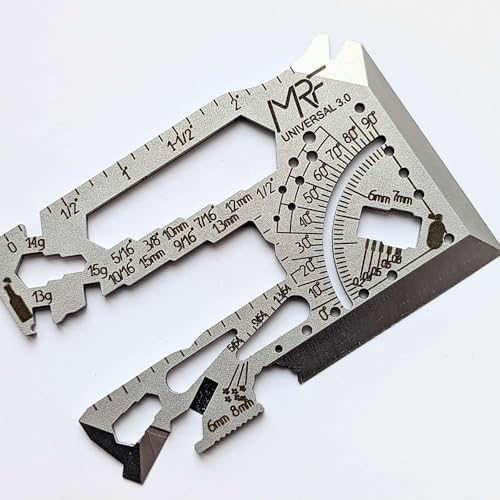 MRF Card Multitools Universal 3.0 Card Multitool Credit - 60-in-1 EDC Wallet Tool - Titan - Made in Ukraine & Combat Getestet - Für Reparaturen, Outdoor, Reisen von MRF Card Multitools
