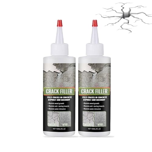 Crack Filler Asphalt Schwarz,Zum Ausfüllen Von Rissen Auf Asphalteinfahrten Und Straßen,Asphalt Rissfüller, Kein Schmutz, Ästhetik, Freundlich,Reparaturen Ohne Sauerei (Schwarz, 2 Stk) von MRGIINR