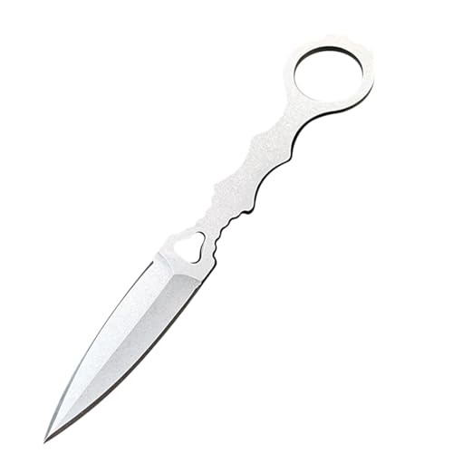 MRGIINR Tragbares Messer mit fester Klinge und Scheide. Campingmesser mit Klinge aus 440c-Stahl. Tragbares Messer mit fester Klinge -Scheide mit Scheide und Messerclip (Weiß) von MRGIINR