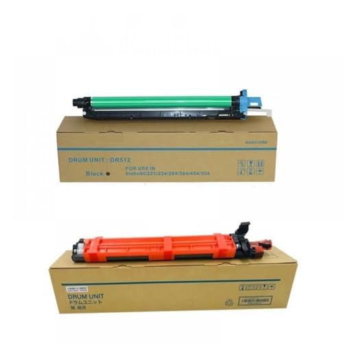 MRHZKE 2-teiliges Entwickler- und Trommeleinheiten-Set kompatibel mit DV512 kompatibel mit C221 C224 C284 C364 C454 C554 ADC285 C365 Kopierer Japan (MM) von MRHZKE