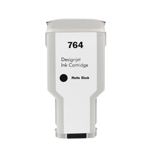 MRHZKE 764 300 ml Tintenpatrone kompatibel mit DesignJet T3500 Druckermodelle 764 C1Q13A C1Q14A C1Q15A C1Q16A C1Q17A C1Q18A mit voller Tintenversorgung(1PC 300ML-MBK) von MRHZKE