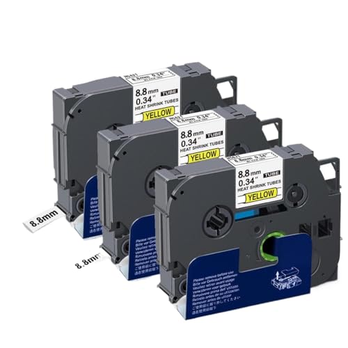 MRHZKE Schrumpfschlauch Hse-621 8,8 mm in Gelb, kompatibel mit Beschriftungsband Hse-621 Hs621 Hse621(Hse-621-3P) von MRHZKE