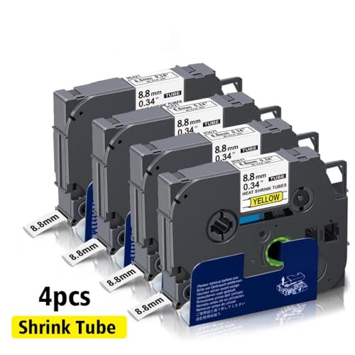 MRHZKE Schrumpfschlauch Hse-621 8,8 mm in Gelb, kompatibel mit Beschriftungsband Hse-621 Hs621 Hse621(Hse-621-4P) von MRHZKE