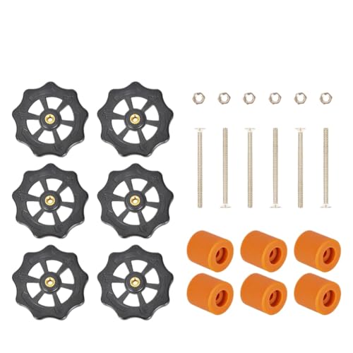 Tronxy kompatible Hand -Twist -Leveling -Muttern Festhaltere Heißbett -Leveling -Säule Kompatibel mit 3D -Drucker -Bettniveau -Teile Temperaturbeständig(6Set Leveling kit) von MRHZKE